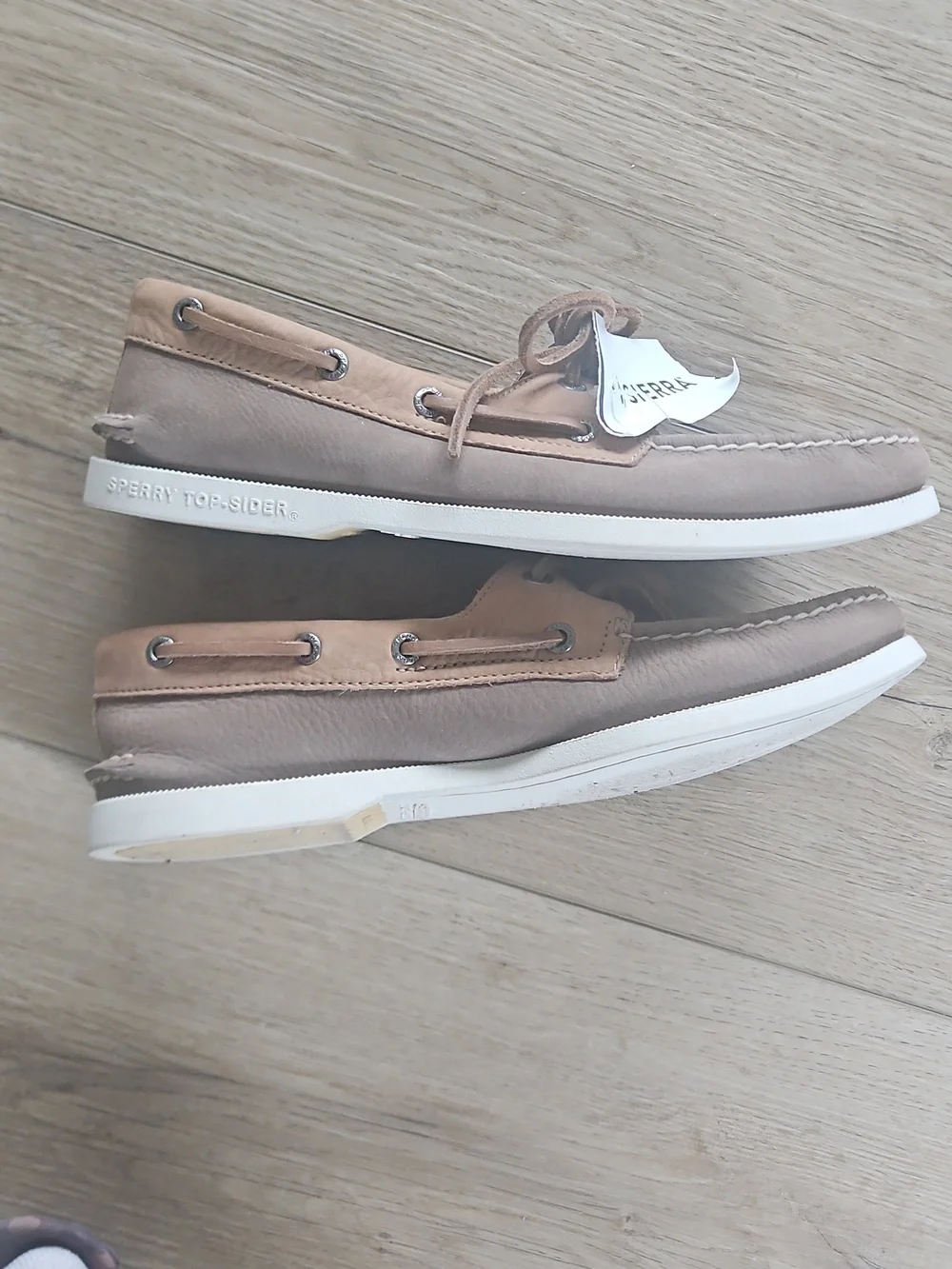 Sperry Topsider Women's Light Tan Suede Boat Shoes Moccasins Loafere - Picture 3 of 6